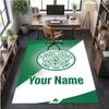 Crystal Velvet Rug Celtic FC Print Custom Name Text Floor Mat Home Decor