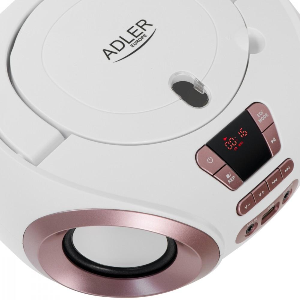 Adler-Europe AD 1181 Boombox FM radio USB White/Copper