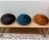 Round Pumpkin Velvet Cushion - Plush Solid Color Waist Support Pillow