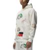 Air Jordan Alphabet Pattern Pullover Hooded Long Sleeves Hoodie White DQ8044-133