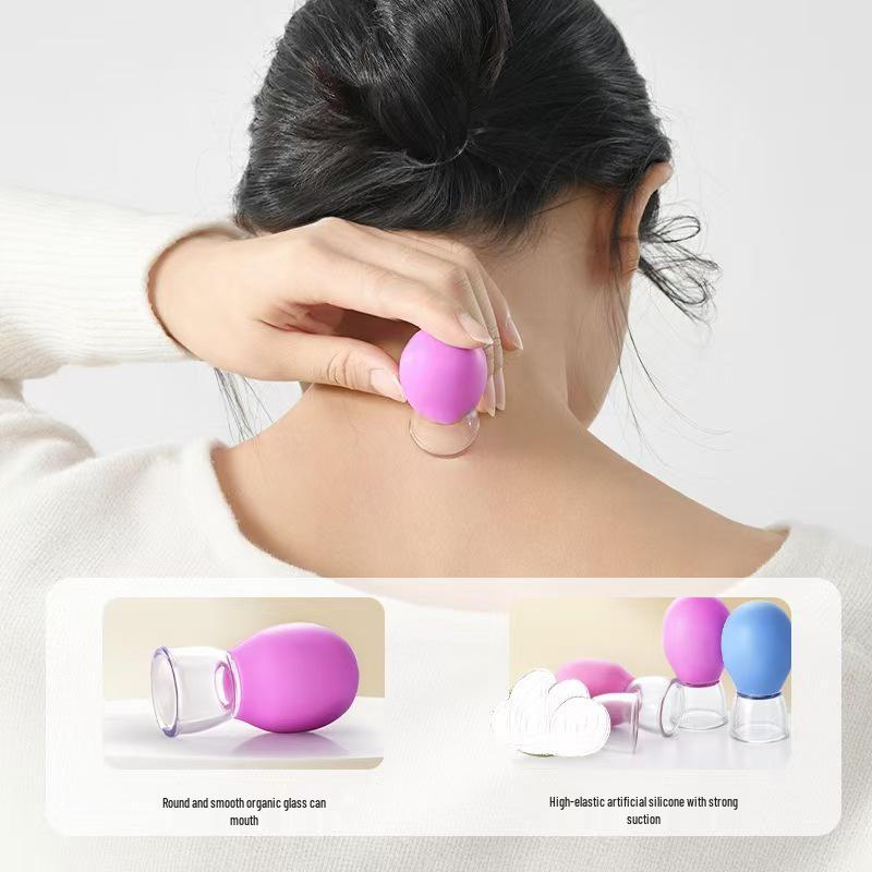 Schröpfgerät für das Gesicht aus Silikon: Gesichtslifter & Meridian-Bagger für Gua Sha Schönheit