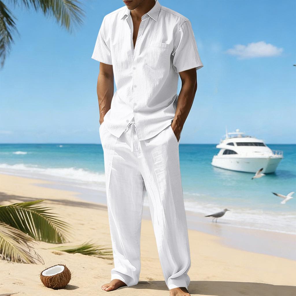 Men's Casual Hooded Short-Sleeve Two-Piece Set – Summer Loose, Breathable Outfit
