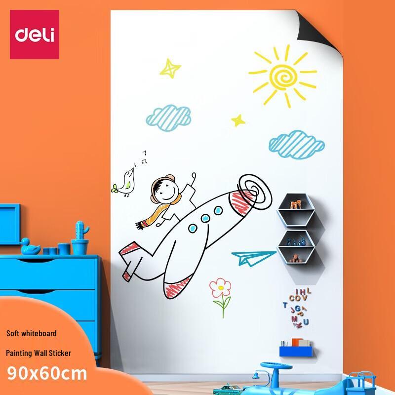 Deli Self-Adhesive Erasable Soft Whiteboard Wall Sticker