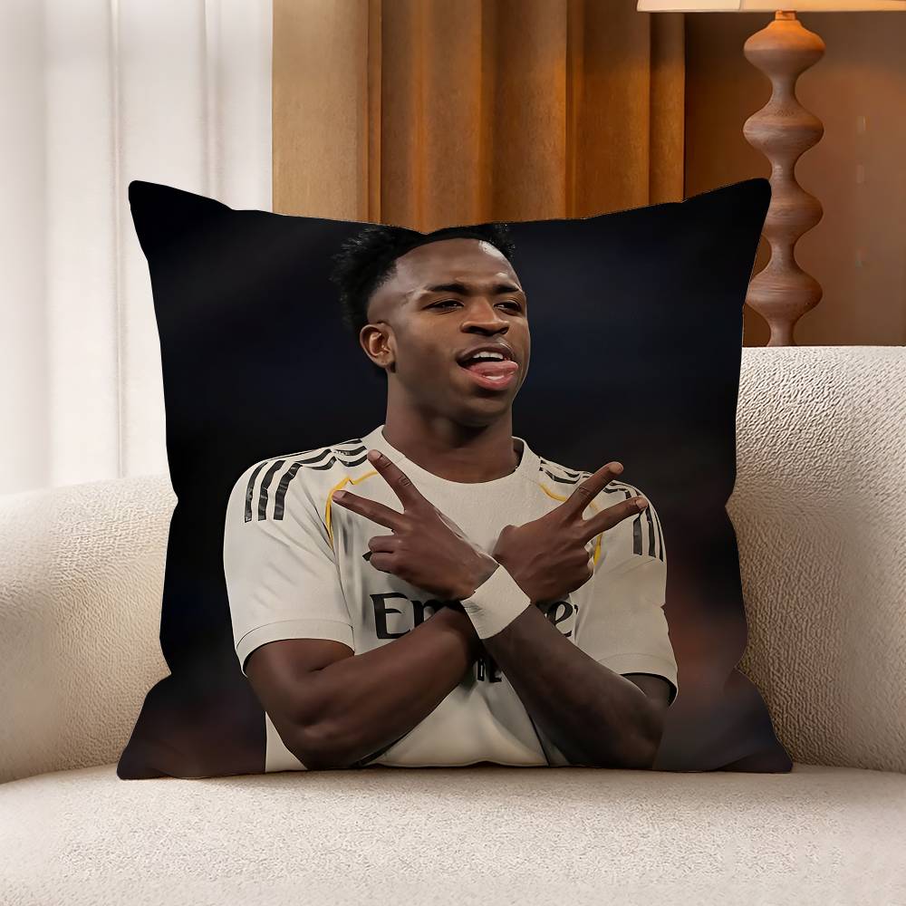 Brazil Vinicius VVini Jr Cotton Linen Square Pillow Covers Home Decor Gifts