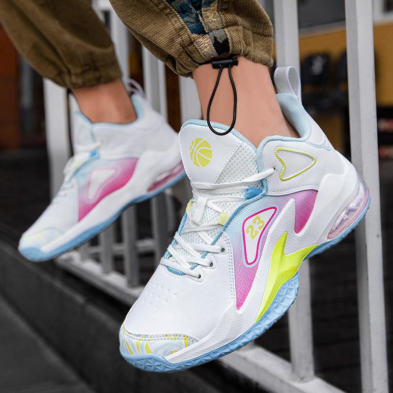 Men's Basketball Shoes with Strong Shock Absorption and Jumping Ability High Top Outdoor Sports Shoes Women's Anti Slip Shoes