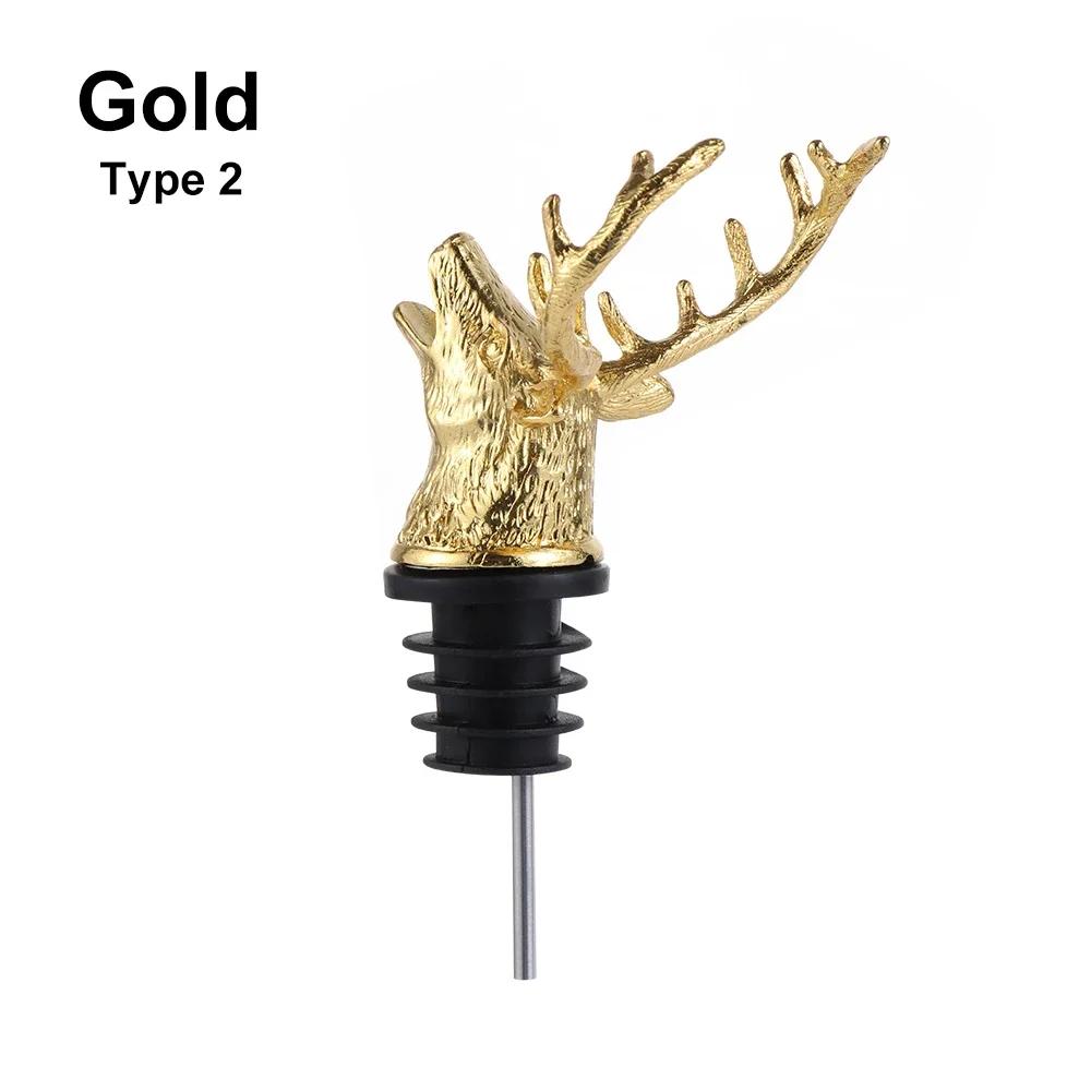 1 PC Wolf Head Wine Pourers Wine Mouth Wine Guide Pour Wine Stopper Zinc Alloy Wine Stopper Bartender Tool Wine Accessories