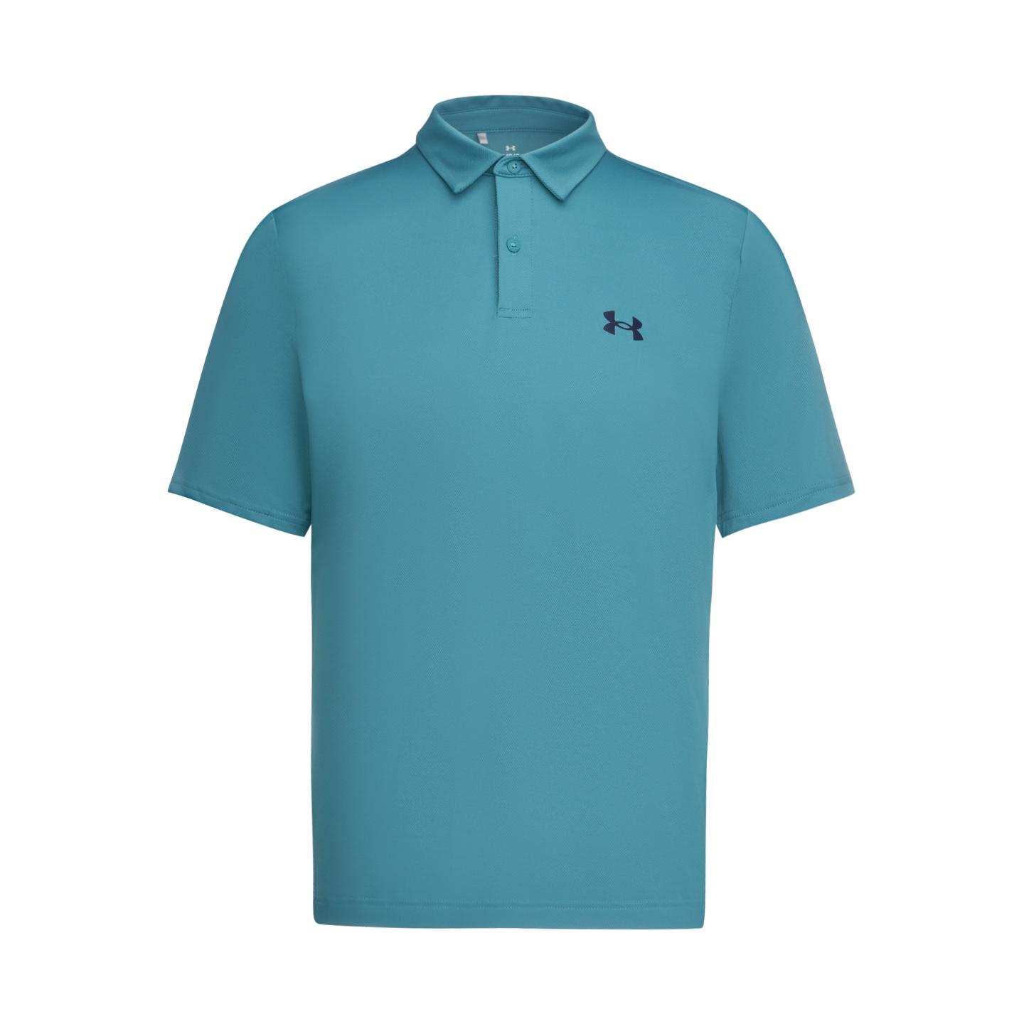 Under Armour Matchplay Golf Casual Simple Classic Button Short Sleeve Polo Shirt Men tops Limitless-Blue 6009799-466 S