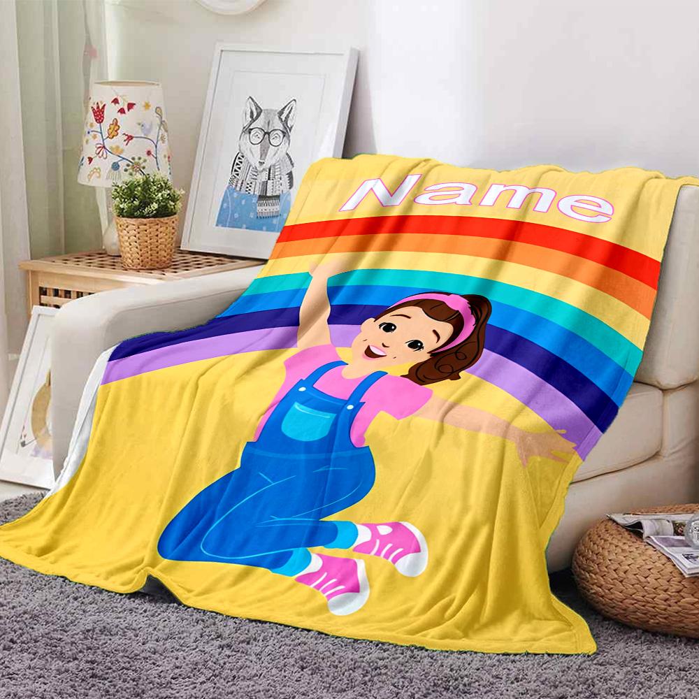 Customiz Name Personality Ms. Rachel Blanket Soft &Warm Sofa Office Bed Travel Lunch Break Blanket, Gift Suitable All Seasons