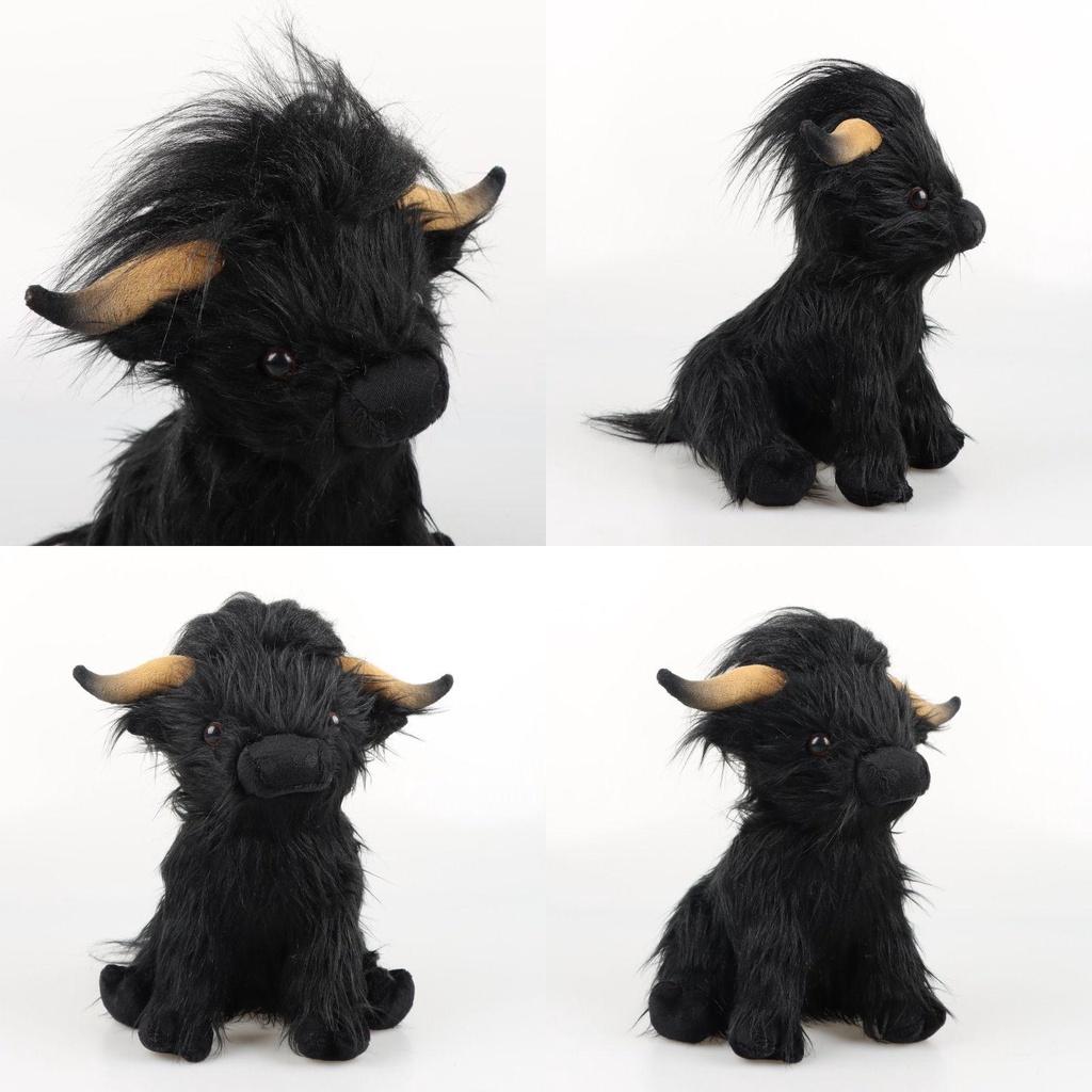 Adorable 11in Scottish Highland Cow Plush Toy
