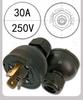 Anti-Loosening Flame Retardant Copper Plug for Generator/Diesel Engine Accessories, 1-15KW, 30A, 250V, Three-Hole