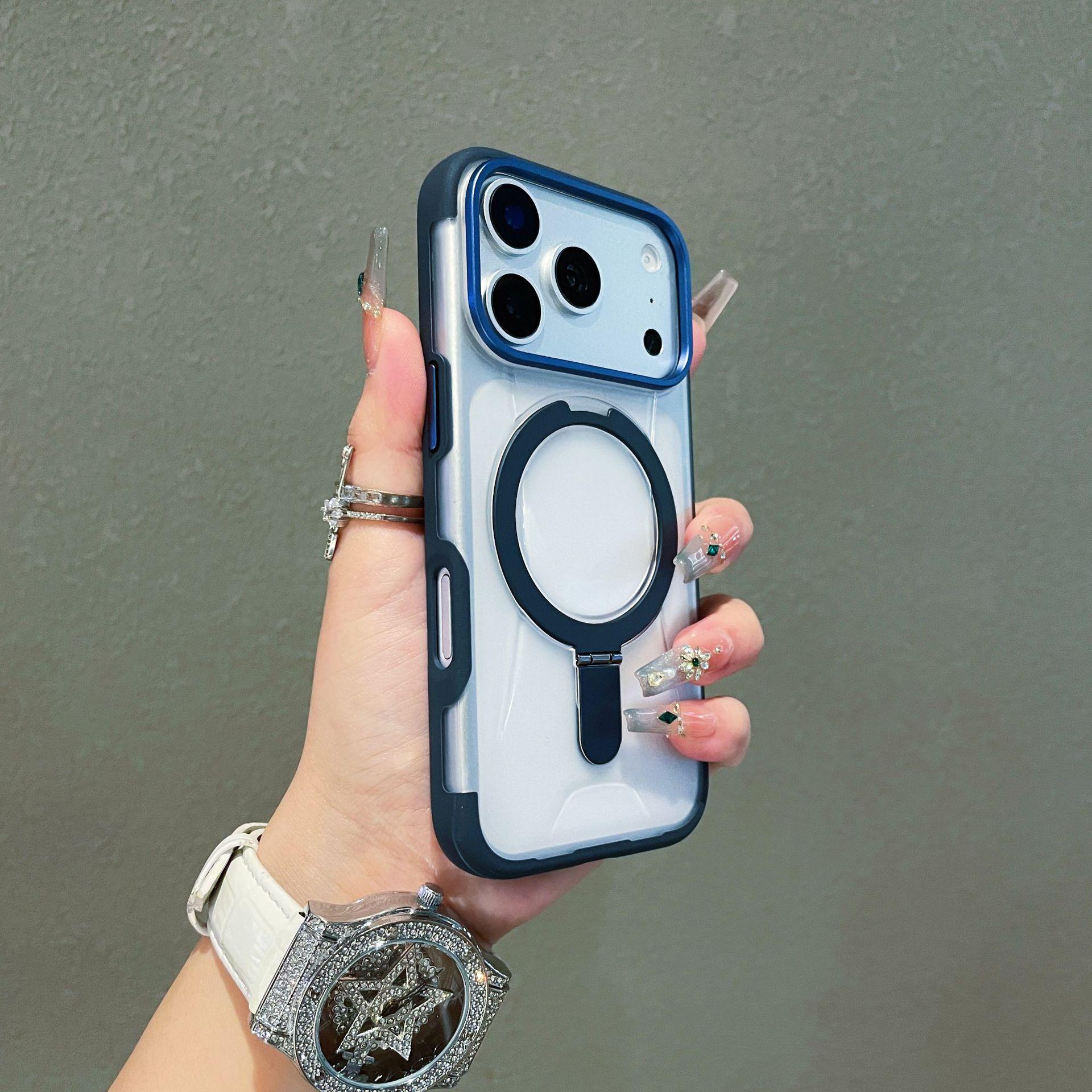 

iPhone 17 Pro Max Kirin Bracket Case & Apple 16 Pro Matte Skin-Feel 15 Pro Protective Cover iPhone 17 Pro