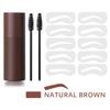 Eyebrow Stamp Kit 10 Stencils 2 Brushes Waterproof Sweatproof Lasting Eyebrow Makeup Powder