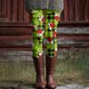 Women's Casual Fashion Outdoor Christmas Printed Slim Elastic Yoga Pants Cropped Pants