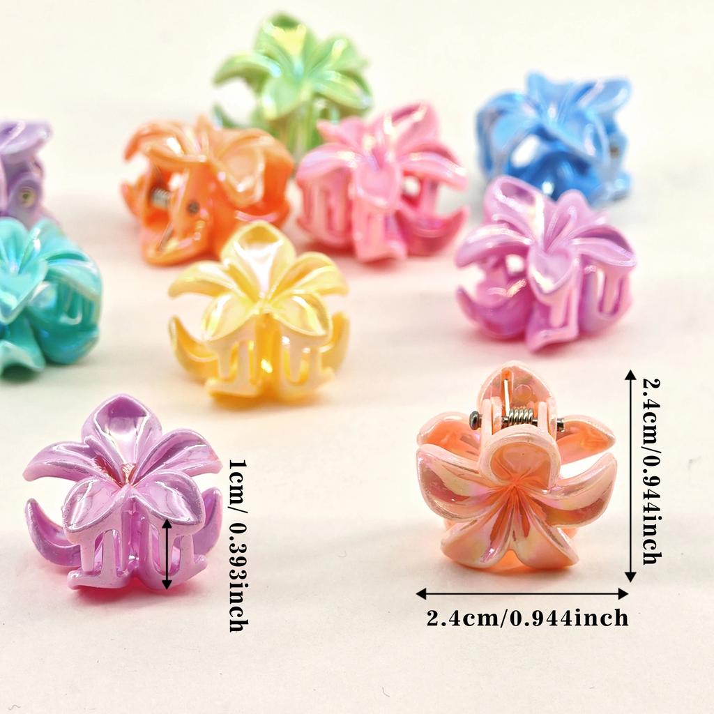 10/20pcs Mixed color Daffodil Flower Decor Summer Hair Clip, Lovely Style Hair Clips Hair Braiding Cuffs Decoration