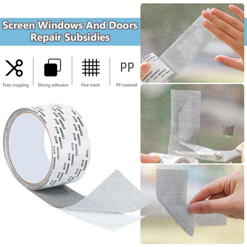 Window Screen Repair Tape Self-adhesive Mosquito Net Tears Holes Patch Tape Seal Easy-to-Apply Waterproof Mesh Patch