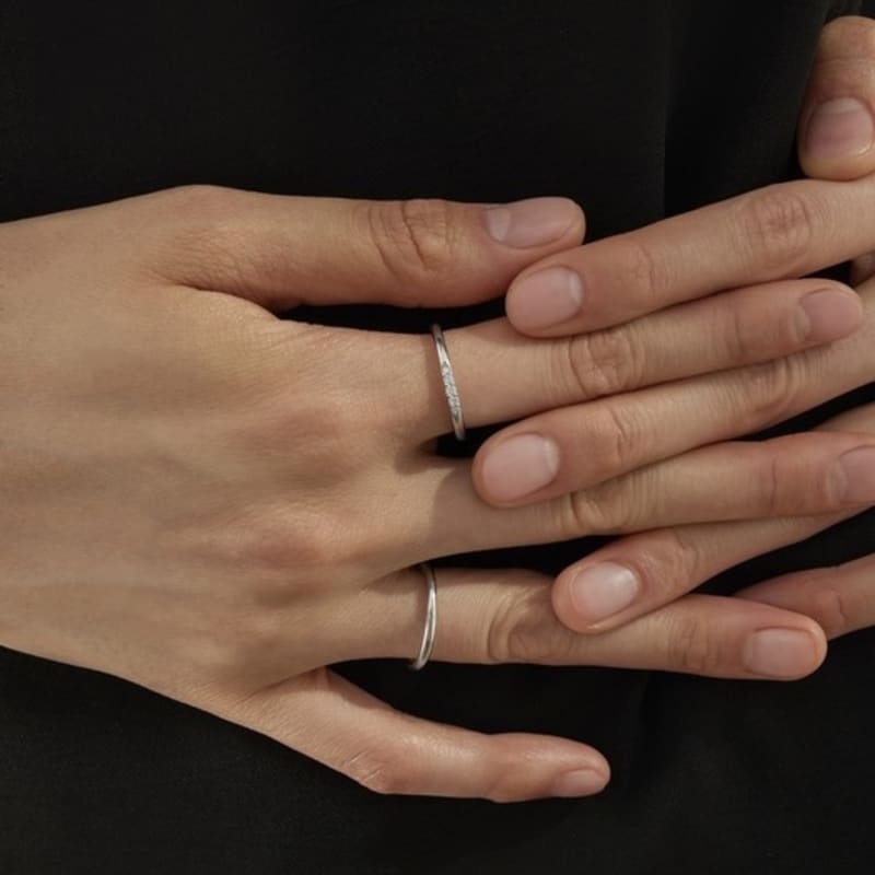 Aphrose Layered Basic Cubic Selfie Ring Set