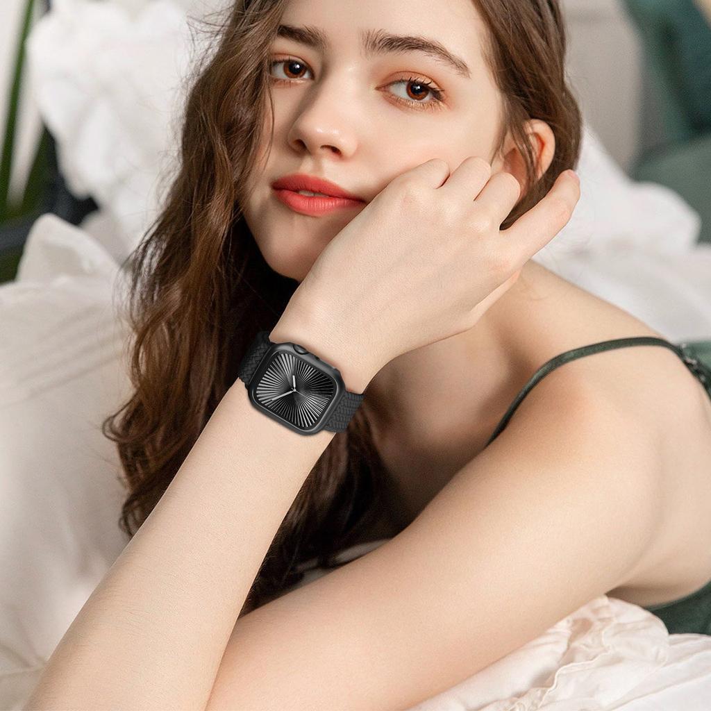 Case+Braided Strap For Apple Watch Bands 40mm 45mm 41mm 44mm 46mm 42mm magnetic correa Bracelet iWatch series se 3 6 7 8 9 10 11