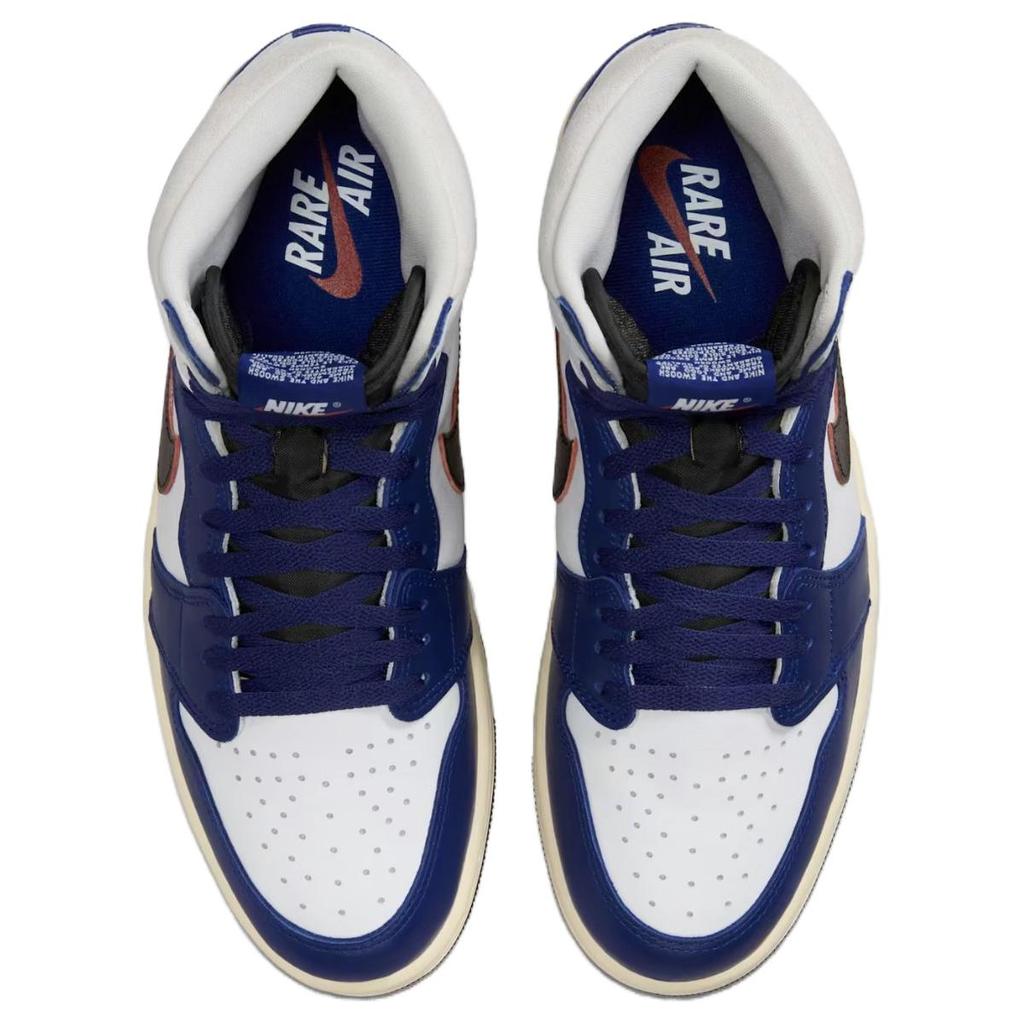 Air Jordan 1 Retro High OG Rare Air - Blu Reale Profondo Scarpe da Ginnastica da Uomo Bianco Nero Grigio Neutro DZ5485-100