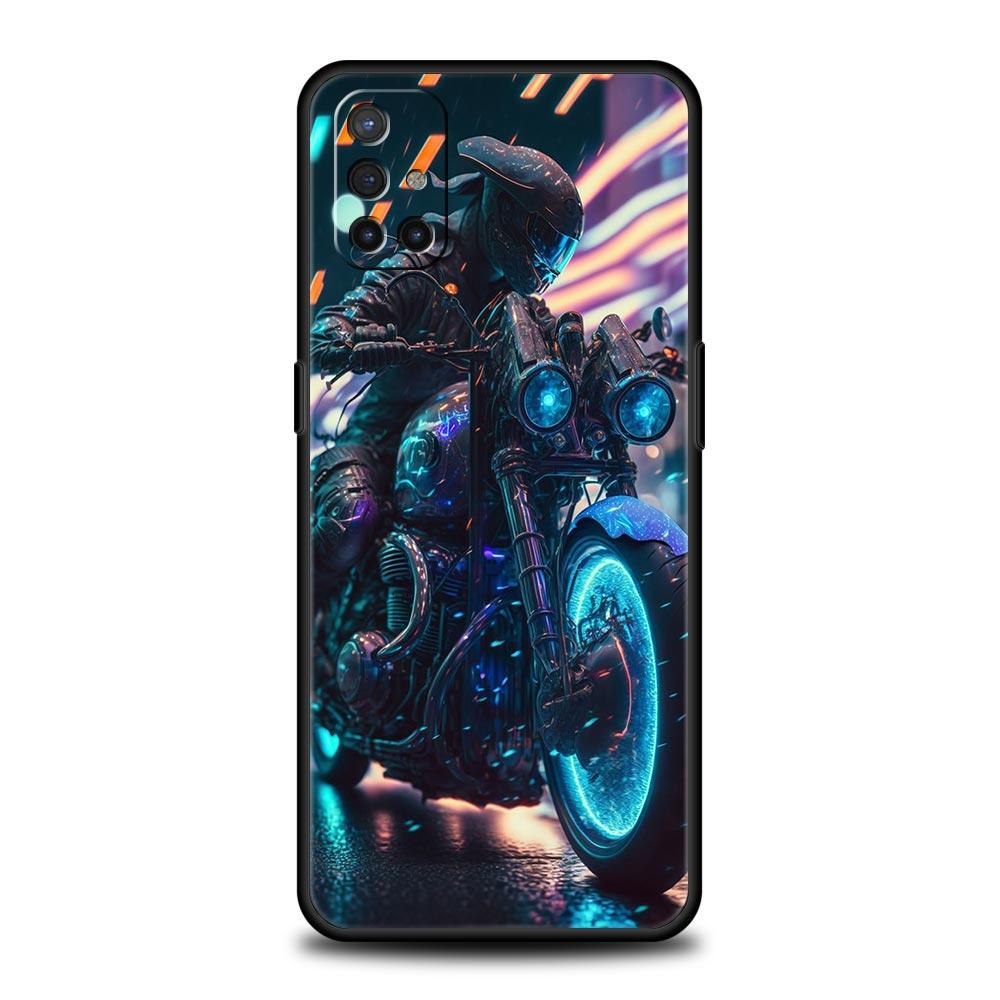 Motorcycle Phone Case For Oneplus 13R 13 12R 11 10T 10R Nord N100 N200 N10 10 9 9R 9RT CE 3 2 Z Pro 5G Soft TPU Cover Fundas Bag