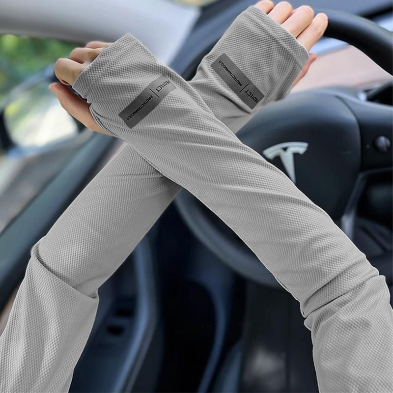 UV Solar Arm Sleeves Men Cycling Mask Long Sleeve Ice Silk Driving Arm Cover Sun-protective Summer Women Anti-Sunburn Cool Muff