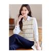 Vestă cu dungi de toamnă și iarnă pentru femei, pulover fără mâneci, pulover, vestă, modă, cămașă nouă, top stratificat