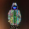 BRUST 2026 Herrenkleidung Radium Reflektierendes Muster Jacke Vollständig Reflektierende Jacke Leichte Kapuzenjacke Hip Hop Kapuzenjacke Windjacke Kapuzenjacke Straßenjacke