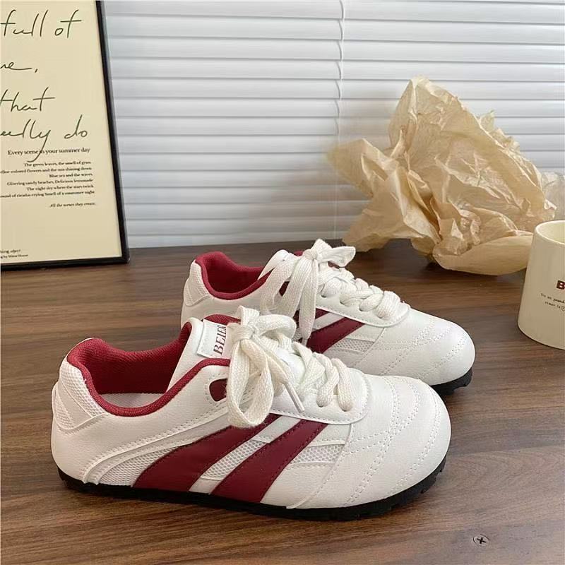 Hong Kong style puff niche design original breathable new chic flat bottom lightweight board shoes