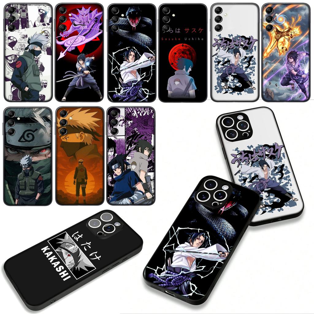 Cover for Samsung Galaxy S25 S24 S22 S23 FE Ultra Plus A56 A05 A06 A15 A16 A55 S7 Edge + Case Uchiha Sasuke Kakashi Narutos