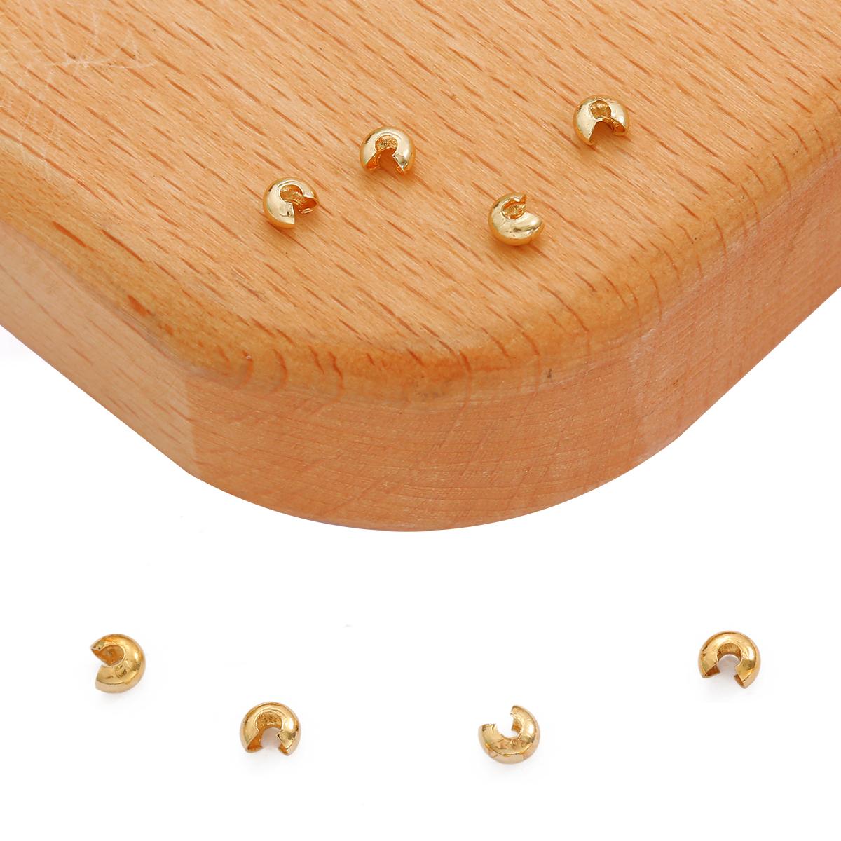 

10/50 шт., медные обжимные бусины, круглые зажимы, кончики, узел, сделай сам, поиск ювелирных изделий 3.6mm 50pcs