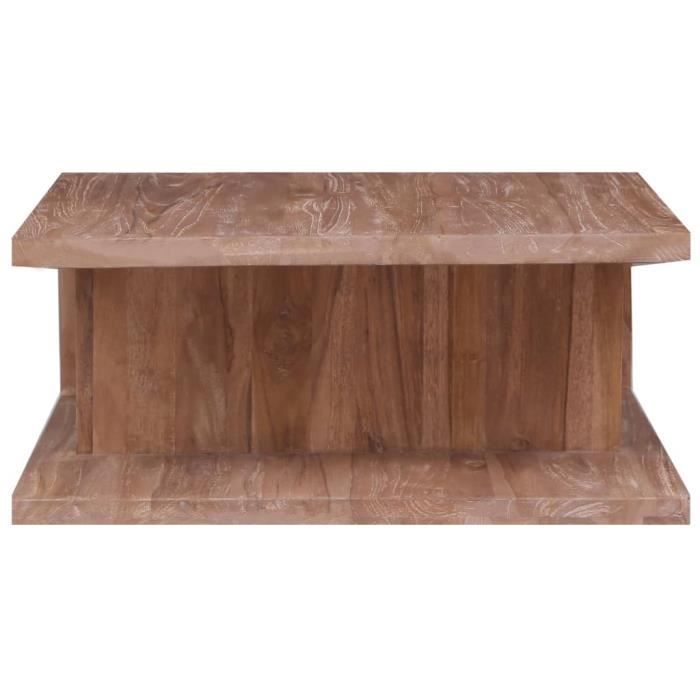 VidaXL Table basse 70x70x30 cm Bois de teck massif
