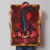 Menacing Black and Red Centipede Monster Printed Poster Customized Wall Art Retro Vintage Metal Tin Signs for Man Cave Wand Deko