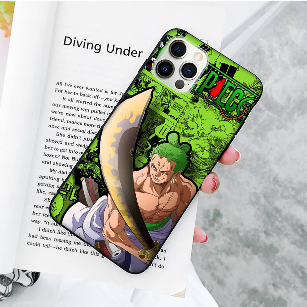 JW67 Robin Zoro Black Soft Case for iPhone 16 15 Plus 14 13 Pro 8 SE XR XS Max P30 Nova 5T Y5P Y6 Y7 Y8P Y9 Realme C30 C33 C31 VIVO Y36 V27