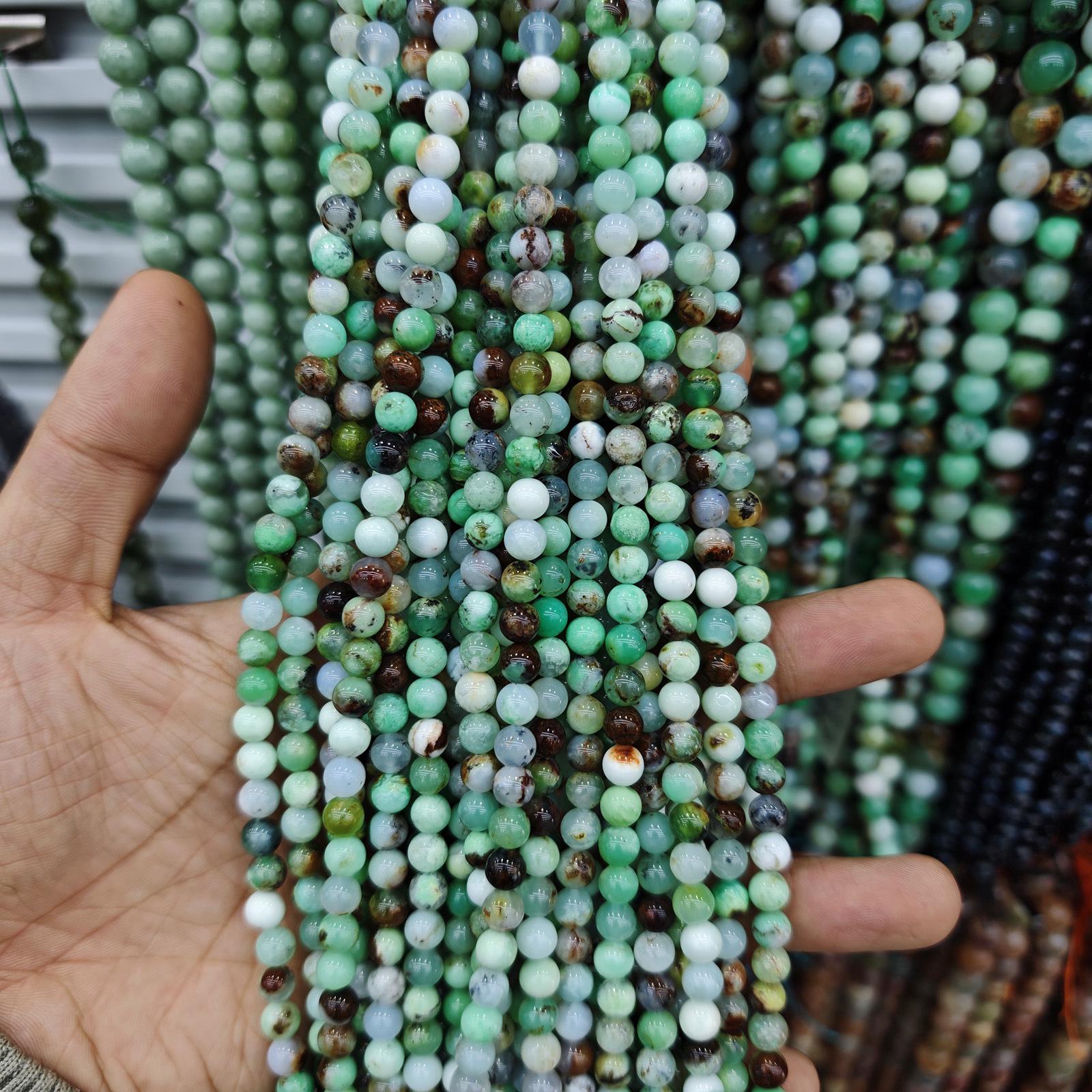 Australian Jade Round Loose Beads for DIY Bracelets & Necklaces - Fashion Jewelry Accessories Natural Australian Jade Beads