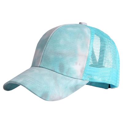 Mesh Cap Marble Pattern Hat Sports Running Outdoor CA637 [White Fang] Women's (Sky Blue)