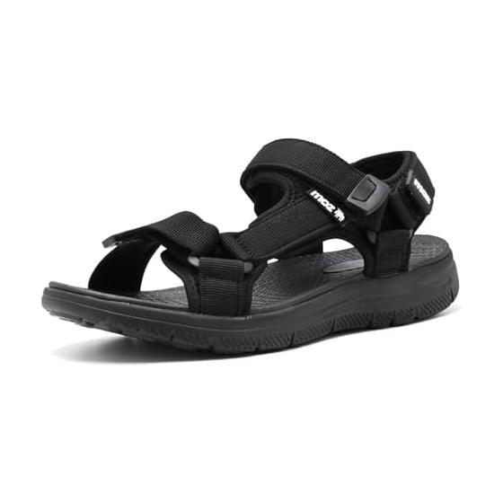 

[Mozu] Men s Sports Sandals, Ultra Lightweight, 3-Point Belt Adjustment, Soft Lining, Cushioned EVA Top Board, Sportsan Men s Sandals 0800A