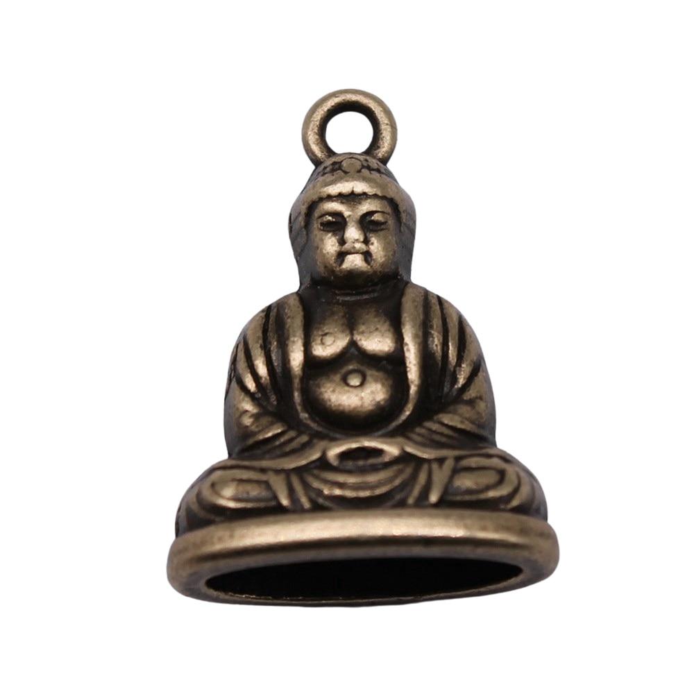 

5шт Статуя Будды Подвески Античная бронза Цвет Цинковый сплав 22X16мм