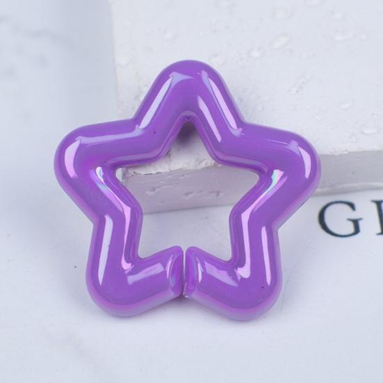 50Pcs Star Link Connectors AB Color Star Shape Linking Rings Quick Linking Rings for Bag Necklace