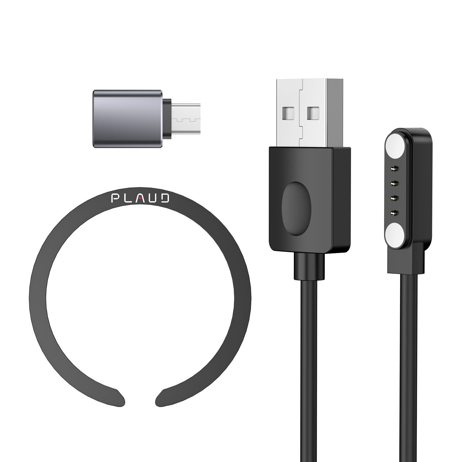 

PLAUD NOTE AI Voice Recorder Accessory Kit PLAUD NOTE Dedicated Charging Cable Fast Charging MagSafe Compatible Magnet Ring USB Type-C Conversion