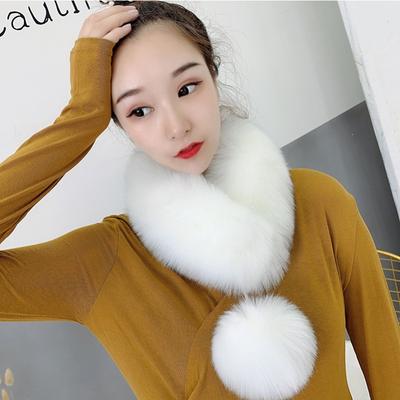 Écharpe en fausse fourrure de renard en forme de boule, nouveau style