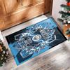Manchester City Printed Flannel Area Rug Non Slip Soft Polyester Floor Carpet Indoor Decor Mat for Bedroom Living Room Sofa