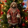 Polar Bear Christmas Ornament Cute Bear Xmas Tree Ornament 2D Acrylic Hanging Pendant for Car Interior Home Decor