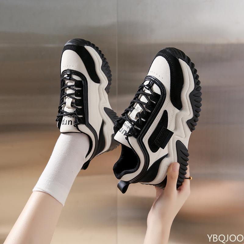 Fashion Ladies New dad Shoes Trendy versatile Sneakers Fashion color blocked non slip shoe Casual lace up Women's shoes Zapatos Mujer
