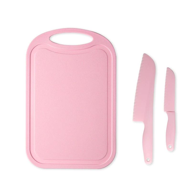 Available Kindergarten Plastic Kitchen & Fruit Knife Set for Kids - Includes Baby Fork & Vegetable Cutting Tools.