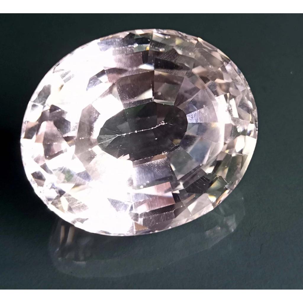 Beautiful Natural White Sapphire 64-65 Ct Oval Cut Certified Loose Gemstone