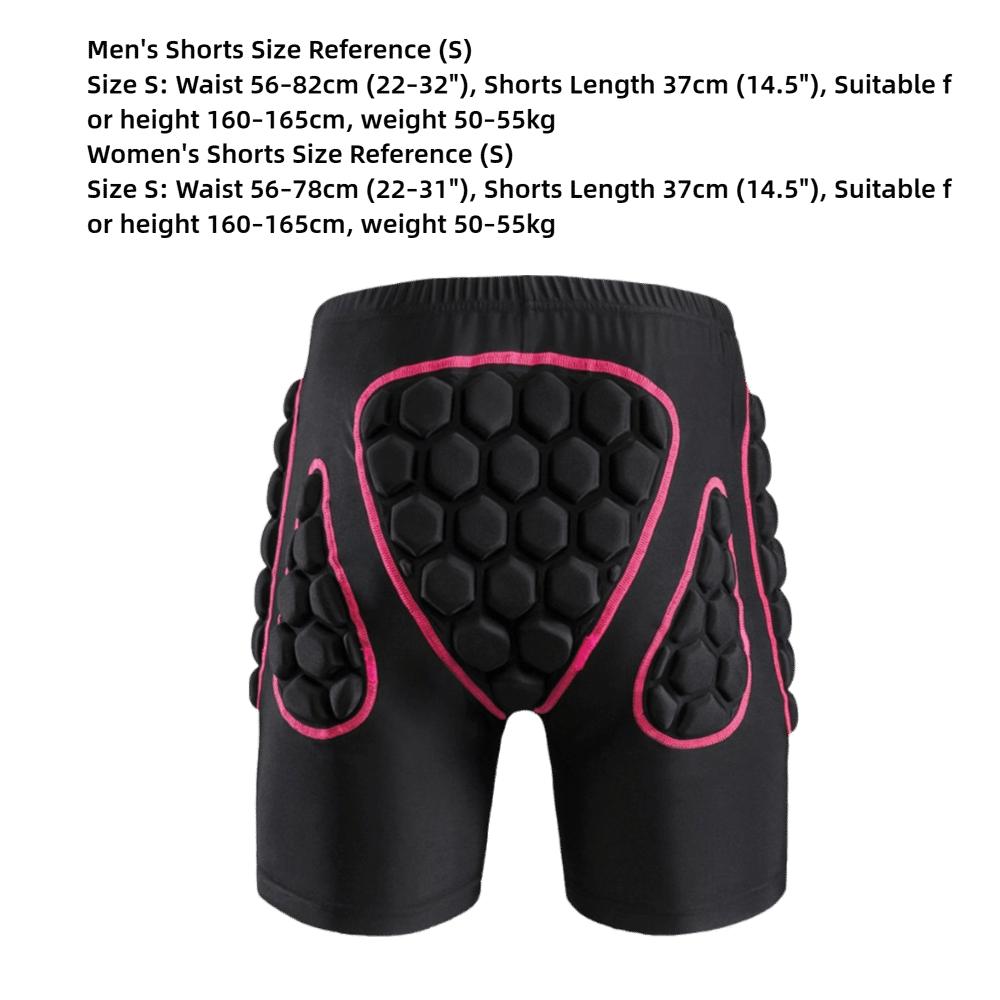 Honeycomb Padding Padded Protective Shorts Elastic Waistband Crash Pants  Snowboarding