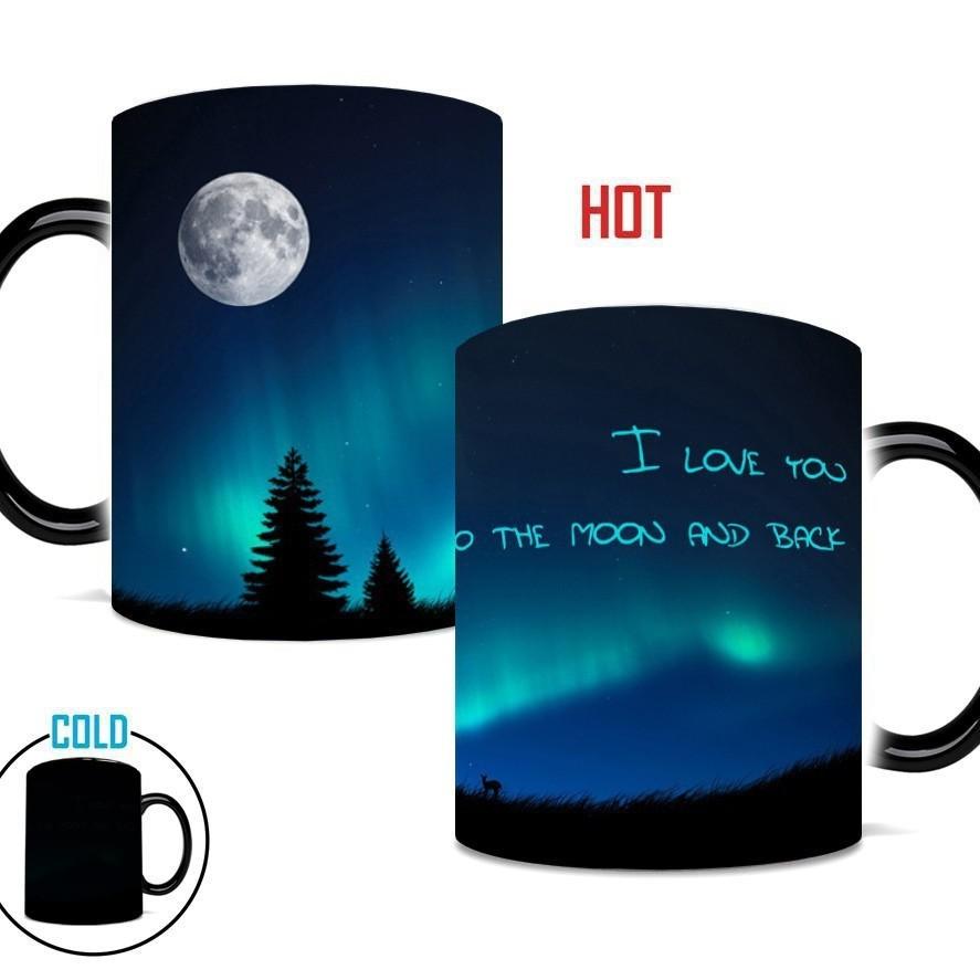 Northern Lights Valentine'S Day Ceramic Coffee Mark Cup Color Changing Cup Water Aurora Borealis