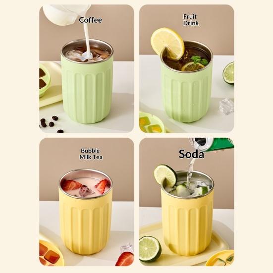 DYS 2-in-1 Ice Cube Bottle, Press To Release, Stainless Steel Bottle Design, Portable Leakproof Maker for Home And Camping