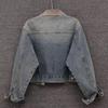 Fleece Thickened Denim Jacket Women's Short New Autumn and Winter Loose Versatile Jacket