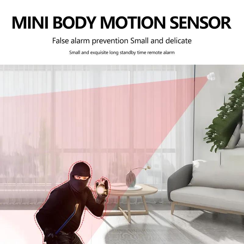 Zigbee Motion Sensor Infrared Detector Smart Home PIR Security with High Sensitivity for Indoor Outdoor Use