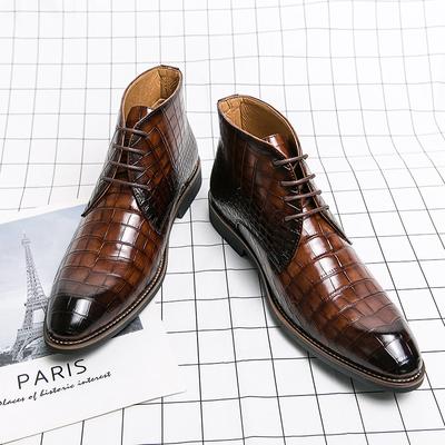 Herren Leder Designer Handgefertigte Winter Frühling Luxus Hochzeitsstiefel für Männer Casual Chelsea Kleid Business Formelle Schuhe Schuhe